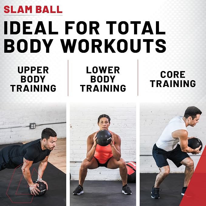 Lifeline Fitness Weighted Slam Ball - Easy to Grip Slam Ball for Home Gym and HIIT Workouts