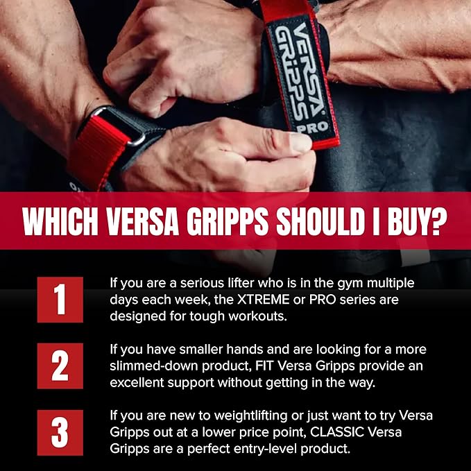 VERSA GRIPPS® PRO Wrist Straps, Choose Size and Color