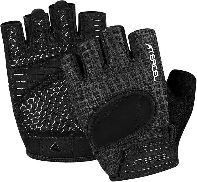 ATERCEL Gym Gloves for Women, Workout Gloves for Gym Weightlifting Exercise | Full Palm Protection | Breathable & Lightweight | For Men & Women | Cycling & Climbing Ready