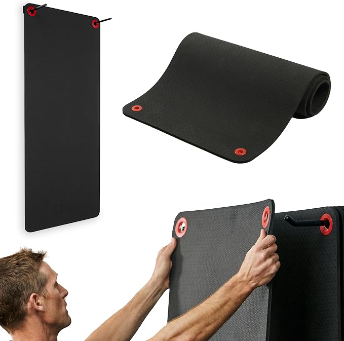 SPRI Hanging Exercise Mats for Gyms, Closed-Cell Foam Yoga & Fitness Mats with Grommets, Thick Workout Mats for Studios & Group Fitness Classes