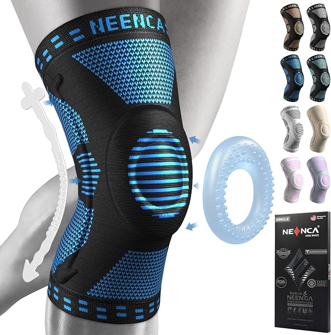 NEENCA Professional Knee Brace, Medical Knee Support for Women & Men Relief | Patented Patella Gel Pad & Side Stabilizers, Compression Sleeve for Knee Pain, Swelling, ACL, PCL, Arthritis, Sports, Workout