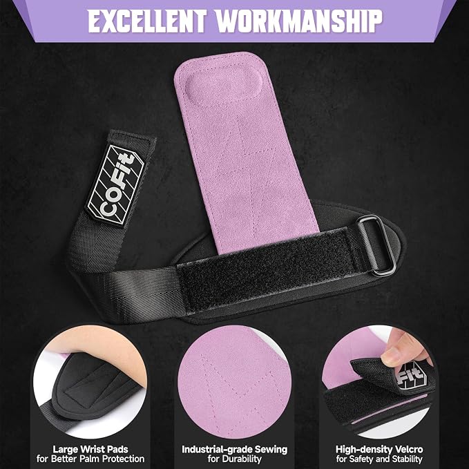 COFIT Wrist Straps for Weightlifting, Workout Wrist Wraps with Dual-Layer Oxford Leather, Enhanced Grip for Optimal Hand and Wrist Protection, Gym Lifting Straps for Deadlift and Powerlifting