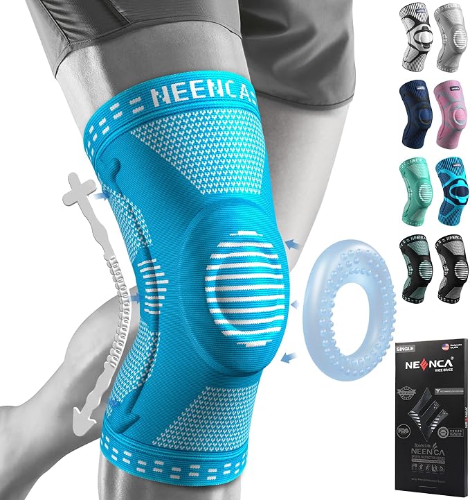 NEENCA Professional Knee Brace, Medical Knee Support for Women & Men Relief | Patented Patella Gel Pad & Side Stabilizers, Compression Sleeve for Knee Pain, Swelling, ACL, PCL, Arthritis, Sports, Workout