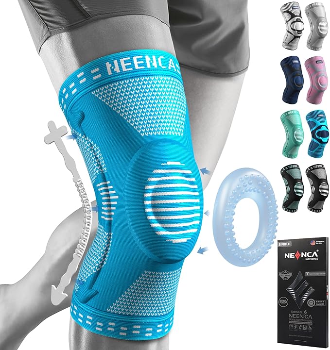 NEENCA Professional Knee Brace, Medical Knee Support for Women & Men Relief | Patented Patella Gel Pad & Side Stabilizers, Compression Sleeve for Knee Pain, Swelling, ACL, PCL, Arthritis, Sports, Workout