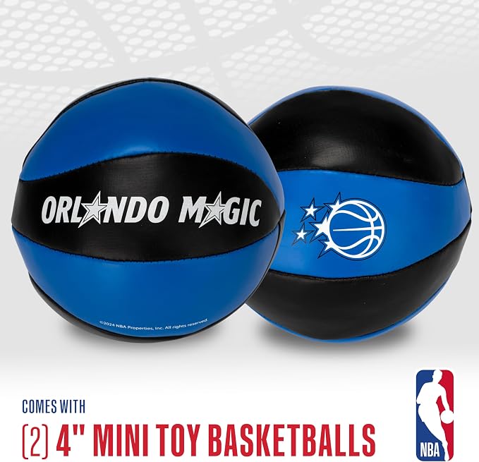 Franklin Sports NBA Toy Basketballs - 2 Pack of Kids Soft Mini Basketballs for Over The Door + Indoor Hoops - NBA Fan Shop