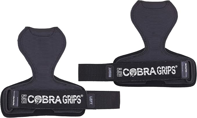 Cobra Grips Weight Lifting Gloves with Adjustable Neoprene Padded Wrist Wraps - Heavy Duty Alternative to Power Lifting Hooks for Deadlifts