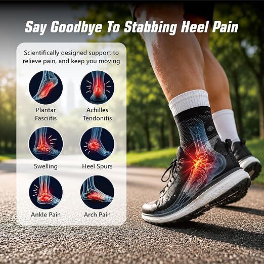 Plantar Fasciitis Socks for Sprained Ankle Support, Compression Socks with Adjustable Strap for Plantar Fasciitis Relief, Ankle Brace Sleeve for Women & Men, Achilles Tendonitis Pain Relief(Blue-XL)
