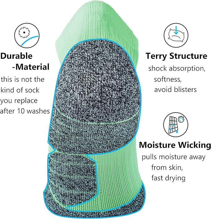 CWVLC Unisex Cushioned Compression Athletic Ankle Socks Multipack