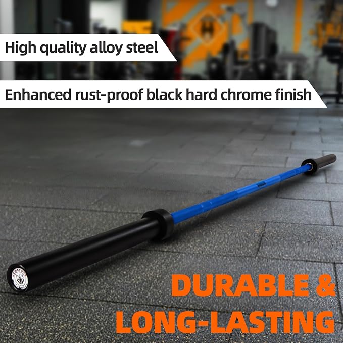 Fitvids Olympic Cerakote Barbell for Home & Commercial Gyms, 190K PSI Tensile Strength Rated for up to 1500LB Capacity