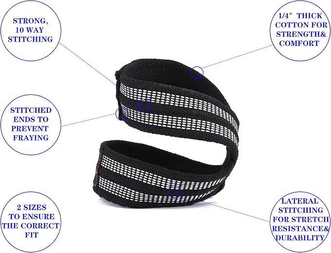 Figure 8 Lifting Straps for Deadlift,Weightlifting,Strongman,& Cross Training Strong Weightlifting Wrist Wraps