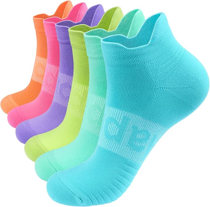 Lapulas Compression Socks for Men & Women, 6 Pair Ankle Running Support Socks for Sports, Casual, Plantar Fasciitis Relief