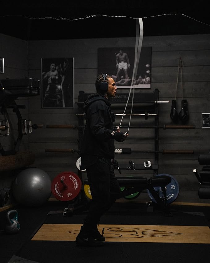 BOXROPE, A Jump Rope Made For Boxing, Tangle-Free, 15% Heavier Than A Normal PVC Rope, Boxer Jump Rope, Adjustable, Includes Grip Tapes For More Grip, Skipping Rope for Boxers, Premium Quality