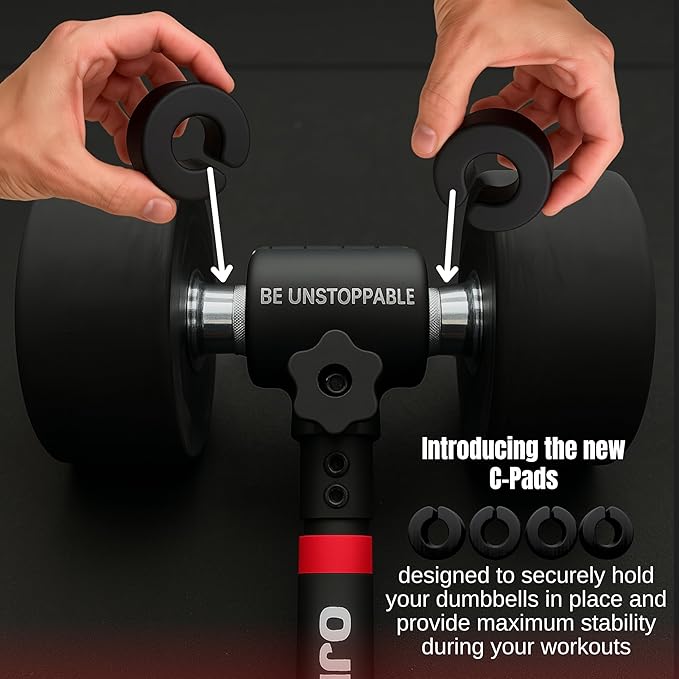 Dumbbells to Barbell Converter Set, Adjustable Weights, 200 lb Capacity, Steel Clamp, Home Gym