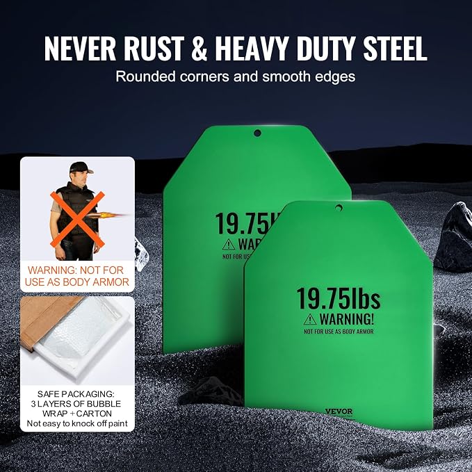 VEVOR Weight Vest Plates, 5.75/8.75/14.5/19.75 LB Pairs, Premium Steel Weighted plates, Additional Weight for Weight Vests, for Strength Training, Running, Fitness, Heavy Workouts