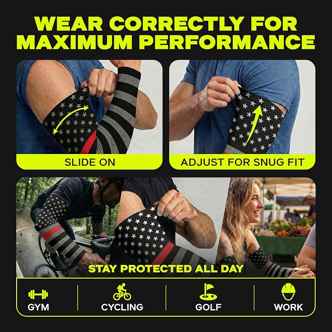 ARMORAY Arm Sleeves for Men and Women - UV Sun Protection Cooling Compression - Tattoo Cover Up Sleeve for Daily Wear & Work