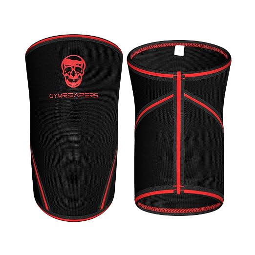 Knee Sleeves (1 Pair) Free Gym Bag - Knee Sleeve & Compression Brace for Squats, Fitness, Weightlifting, and Powerlifting - Gymreapers 7MM Sleeve Pair - For Men & Women - 1 Year Warranty (X-Large)