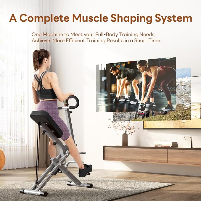SogesPower Squat Machine for Home Gym, with Adjustable Resistance | Squat Rowing Machine with Optional Full Motion, Squat Assist Trainer for Glutes & Legs Workout, Space-saving,330lbs