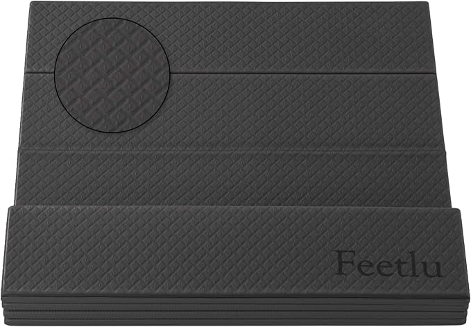 Foldable Yoga Exercise Mat, 6mm/8mm/10mm/12mm Thickness, 72 x 24 Inch - Lightweight, Anti-Slip, and Easy to Store for Yoga, Pilates, Home Workouts, and Floor Exercises