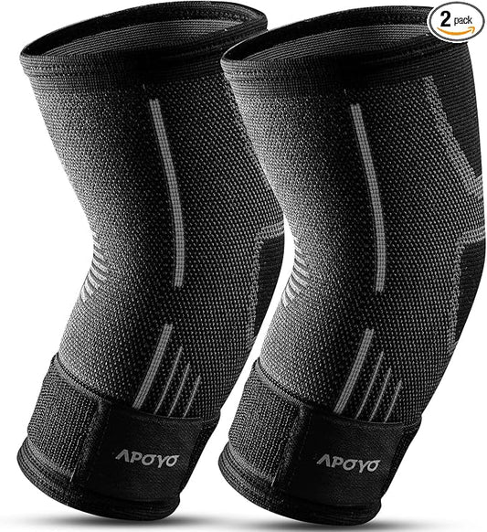 APOYO Tennis Elbow Brace for Women & Men, Workout and Everyday Use (XXL) | Elbow Compression Sleeve for Arthritis, Tendonitis, Tennis Elbow & Golfers Elbow, Reduce Joint Pain During Fitness Activity