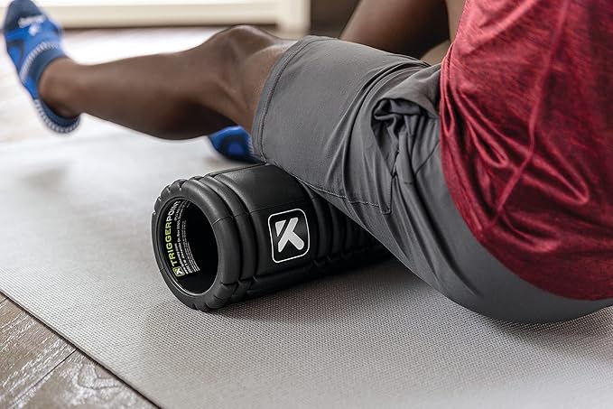 TRIGGERPOINT Performance Therapy Grid Foam Roller for Exercise, Deep Tissue Massage and Muscle Recovery, Original (13-Inch), Midnight