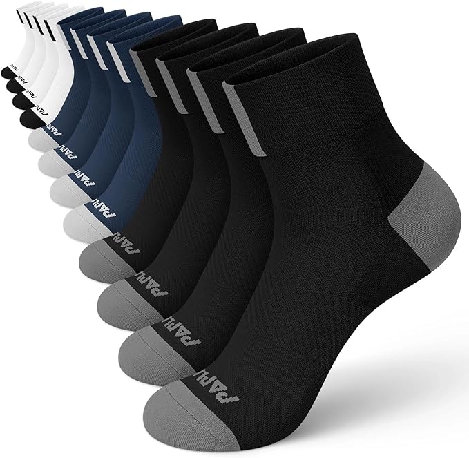 Ankle Compression Socks for Women 6 Pairs, Running Socks with Arch Support | Moisture Wicking Cushioned Plantar Fasciitis Socks for Walking, Jogging, Climbing, Tennis, Golf, Fitness and Everyday Use