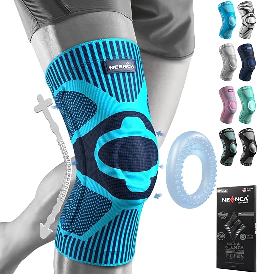 NEENCA Professional Knee Brace, Medical Knee Support for Women & Men Relief | Patented Patella Gel Pad & Side Stabilizers, Compression Sleeve for Knee Pain, Swelling, ACL, PCL, Arthritis, Sports, Workout
