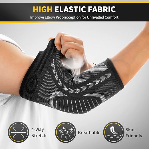 CAMBIVO 2 Pack Tennis Elbow Brace for Tendonitis and Tennis Elbow,Golfers Elbow, Arm Compression Sleeves for Women and Men, Bíceps Support Sleeve for Weightlifting, Basketball and Workout | Golfers Elbow and Arthritis Relief, Breathable 3D Knit Fabric,...