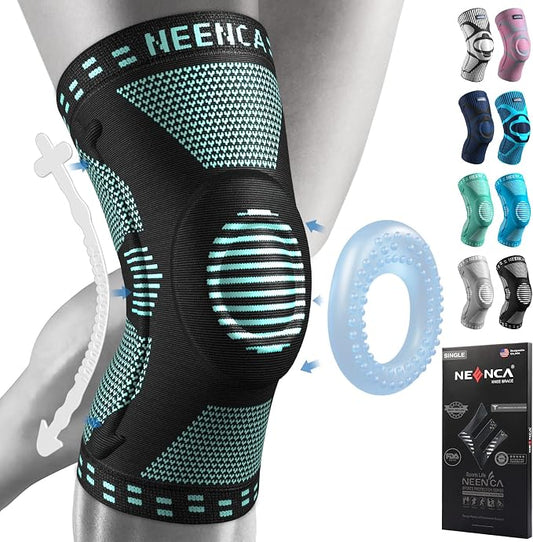 NEENCA Knee Braces for Knee Pain Relief, Compression Knee Sleeves with Patella Gel Pad & Side Stabilizers, Knee Support for Weightlifting, Running, Workout, Arthritis, Meniscus Tear, Men Women. ACE-53 | Patented Patella Gel Pad & Side Stabilizers, Comp...