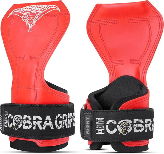Cobra Grips Weight Lifting Gloves with Adjustable Neoprene Padded Wrist Wraps - Heavy Duty Alternative to Power Lifting Hooks for Deadlifts