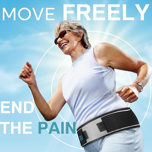 Pro Enrichment Sacroiliac SI Joint Hip Belt – USA Patented Lower Back Brace Support – Pelvic, Nerve, Sciatica Pain Relief. Adjustable Hip Brace, Non-Slip Si Belt for Women & Men (XL)