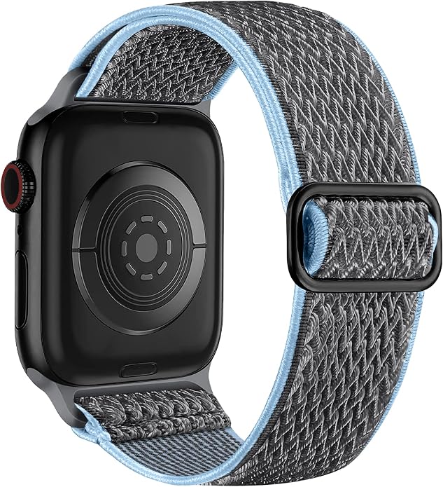 Lerobo Stretchy Nylon Solo Loop Band, Compatible with Apple Watch Series 11 10 9 8 7 6 5 4 3 SE3/2/1 Ultra3/2/1, Adjustable Strap for iwatch Band 44mm 45mm 46mm 49mm 42mm 40mm 41mm 38mm for Women Men