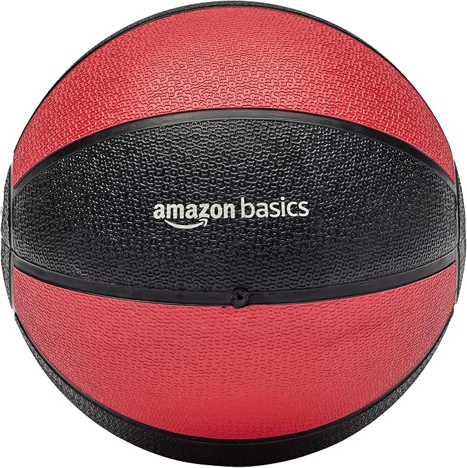 Amazon Basics Weighted Medicine Ball for Core Strength, Strength Training, Full-Body Workouts and Balance Exercises