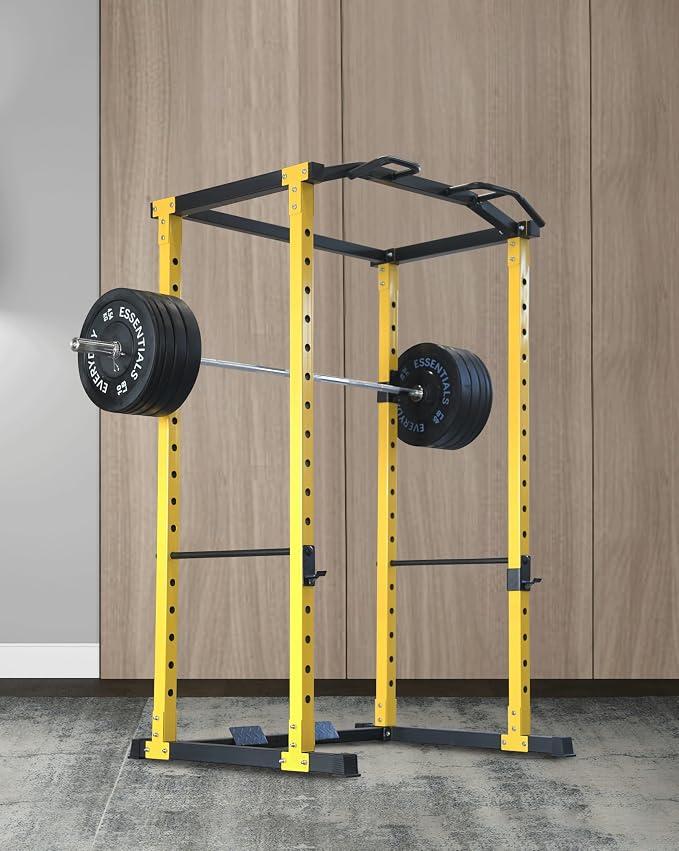 Fitvids Multiple Specifications Power Cage Squat Rack, Includes J-Hooks and Safety Straps, Other Optional Accessories