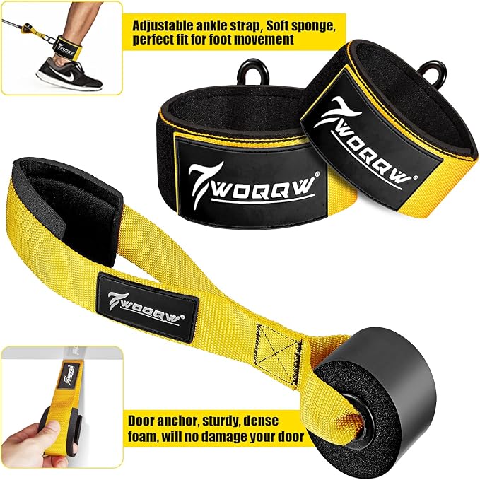 WOQQW Heavy Resistance Bands for Working Out, 350lbs/450lbs Exercise Bands with Handles, Workout Bands Set for Men, Fitness Weight Bands for Muscle Strength Training,Stretching,Slim,Home Gym Equipment