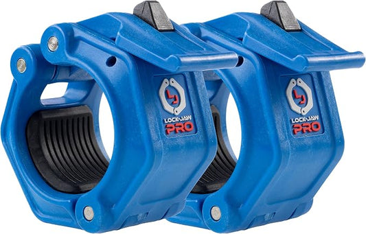 Lock-Jaw PRO 2 Barbell Collars Olympic Barbell Clamps 2 Pcs – Heavy Duty Bar Clamps for 2” & 50mm Olympic Bars – Secure Weight Bar Clamps for Strength Training & Home Gym Accessories – Quick Release
