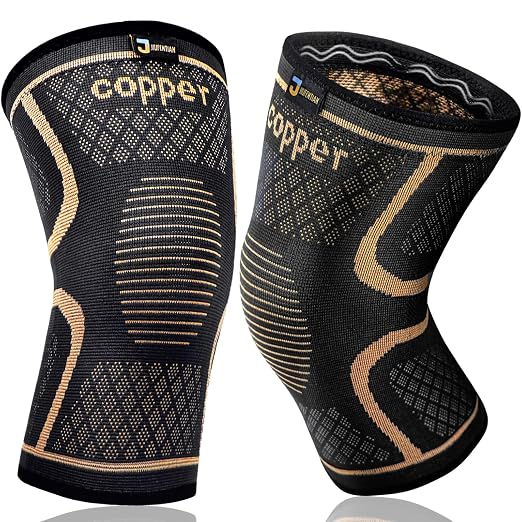 Copper Knee Braces for Men and Women (2 pack) -Knee Supports Copper Compression Knee Sleeve for Knee Pain, Arthritis, Sports and Recovery Support (4X-Large)