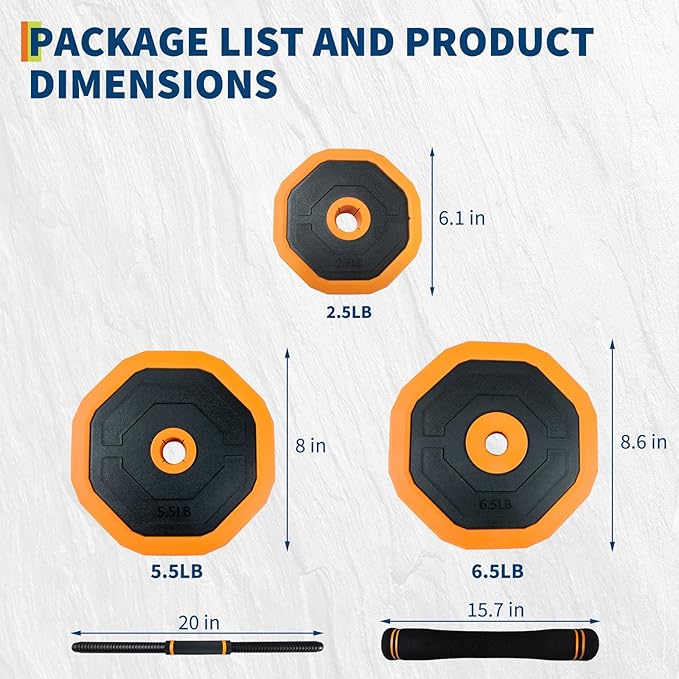 Garvee Adjustable Dumbbell Set,Weight Set for Home Gym | 4-in-1 Adjustable Weight Set Used As Dumbbells,Barbells,Kettlebells and Push-up