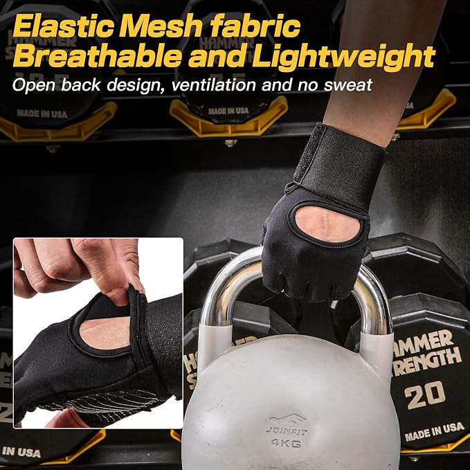 Weight Lifting Gloves,for Men and Women, Workout Gloves with Wrist Support for Exercise, Weightlifting, Training, Pull-ups Breathable and Snug fit