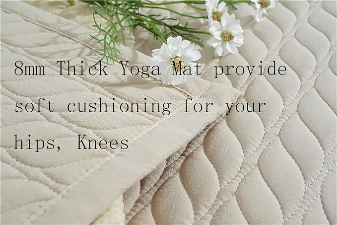 Thick Cotton Yoga Mat 100% Organic Natural Yoga Rug Fitness Rug with Bag for Exercise, Workout Washable 78.8 inches X 27.5 Inches (cotton)