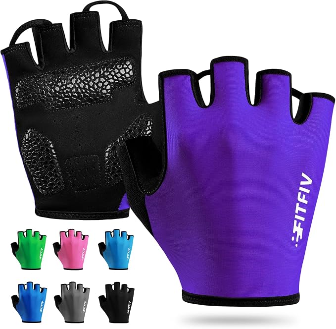 Cycling Gloves for Men Women, Half-Finger for Bike, Gym, Weight Lifting, Workout, Riding, Outdoor Sports