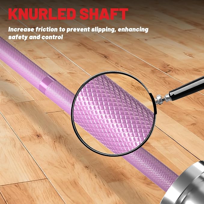 5LB Mini Barbell Bar 4ft Technique Training Barbell For Beginner Women kid | PAPABABE 5LB Mini Barbell Bar 4ft Technique Training Barbell for Beginner Women kid 2-inch Plate Barbell for Home Gym Fitness