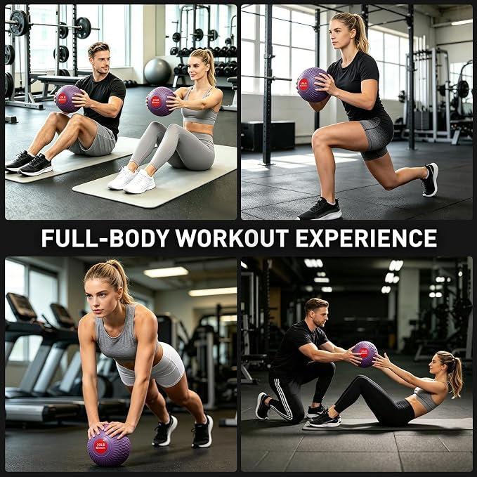 Slam Ball Medicine Ball Weighted Balls for Exercise and Workout, Strength, Cardio, Cross-Training and Core Workouts