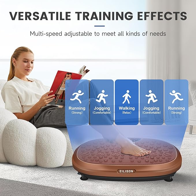 FitMaxx 3D XL Vibration Plate Exercise Machine - Whole Body Workout Vibration Platform w/Loop Bands - Lymphatic Drainage Machine for Weight Loss, Shaping, Recovery