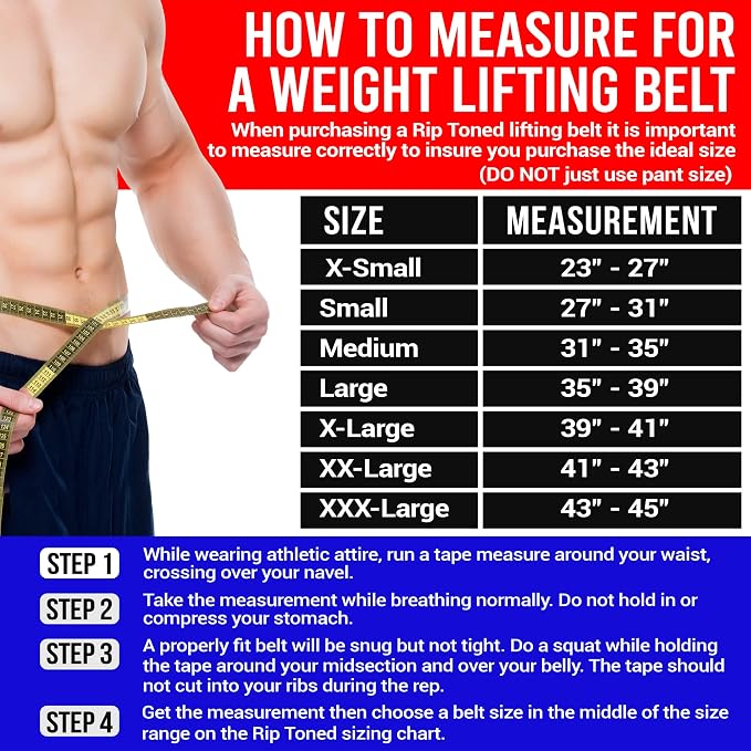 Weight Lifting Belt - Workout Belts for Weightlifting, Powerlifting, Bodybuilding, Strength Training - Back Support for Men & Women - For Squats, Clean, Lunges, Deadlift, Bench Press