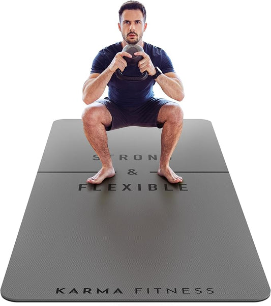 Large Exercise Mat – Extra Thick 10mm Workout Mat (72"x32") – Non-Slip TPE Yoga Mat for Women & Men – Pilates, HIIT, Fitness & Home Gym Mat – Includes Free Carry Bag