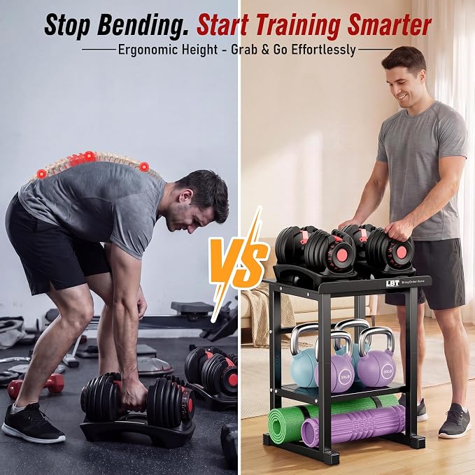 LBT Adjustable Dumbbell Stand, 600LB Rack for Home Gym, Rack Only