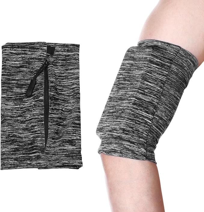 Running Armband Sleeve, Running Armband Phone Holder Elastic Universal Lightweight Cell Phone Arm Band with Zipper M & Grey - Fit for (Hiking/Cycling/Exercise Workout)