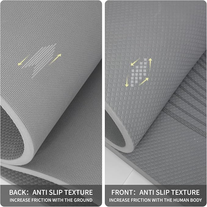 PAIDU Large Yoga Mat 72"x36"x10mm Non-Slip Exercise Mat for Home Gym Studio | Extra wide & thick non-slip yoga mat, works on all floors, ideal for stretching, yoga studio, gym and home workouts
