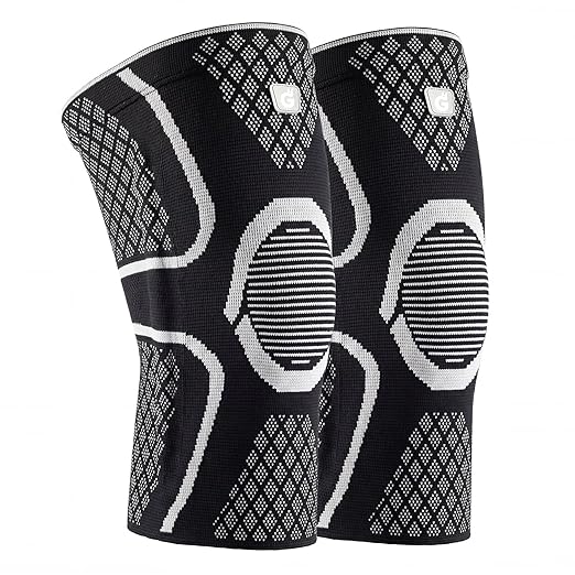 GOOGAH Knee Brace for Women Men - Knee Compression Sleeve for Knee Pain Relief, Arthritis, Meniscus Tear, ACL & MCL Support (2 Pack)