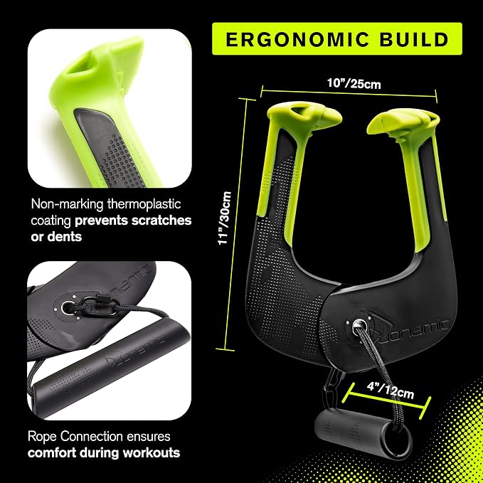 Duonamic Eleviia Portable Doorway Pull Up Bar, No Install, Home & Travel | Comes Fully Assembled, Ready in Under 8 Seconds, Aerospace Composite Build, Lightweight at 3.5 lb, Non Marking Coating